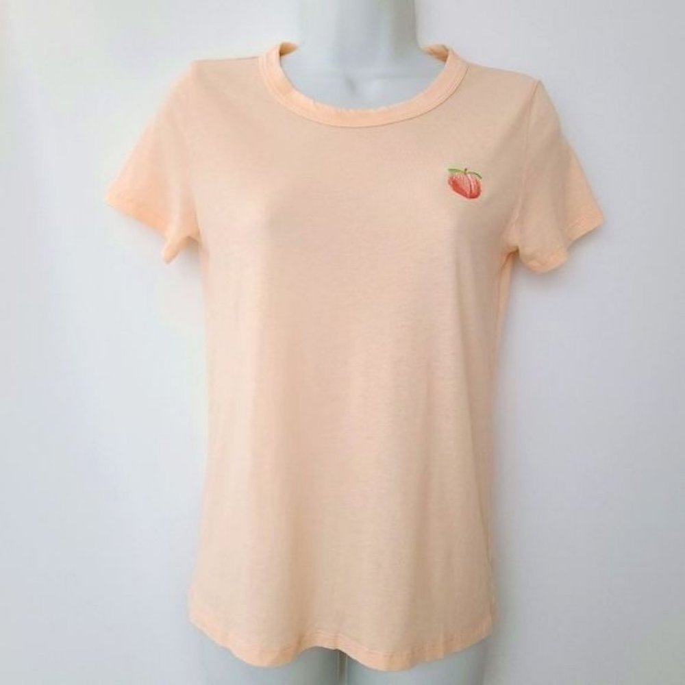 Aritzia?Sunday Best?Embroidered Peach Tee S